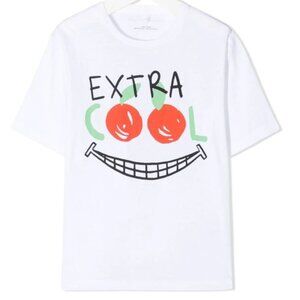 NWT Stella McCartney Kids Orange Clementine Extra Cool Smiley Tee